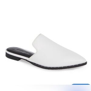 Treasure & Bond Keaton white leather mule slide loafer shoe. Women’s 7